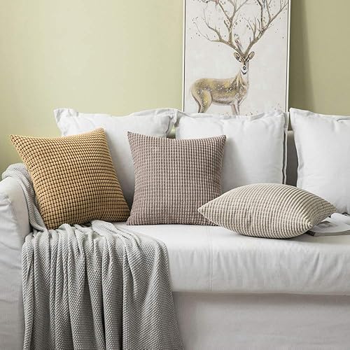 Vista 124 de MIULEE - Fundas de almohada decorativa Funda de cojín suave y sólida para sofá cama Dormitorio.