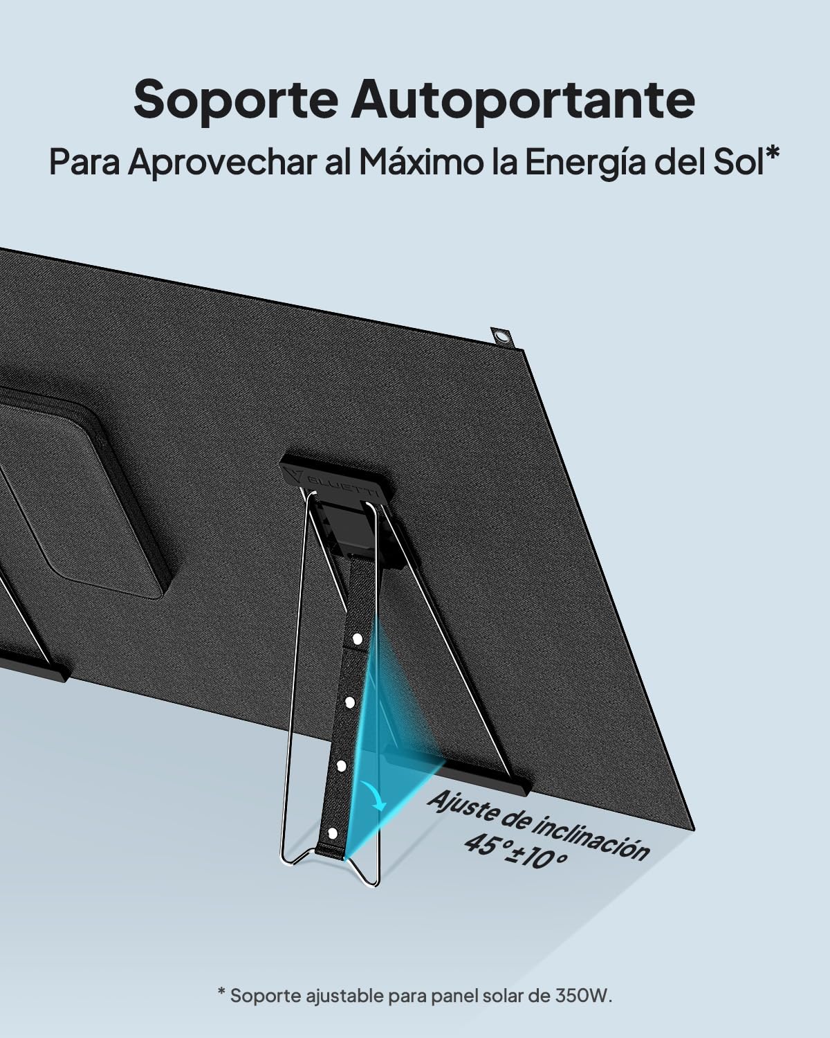 BLUETTI 350W Solar Panel, Monocristalino Panel Solar Portátil de 350W para Estación de Energía Elite 200 V2 Elite 300, Cargador Solar Plegable para RV, Camping, Corte de Energía