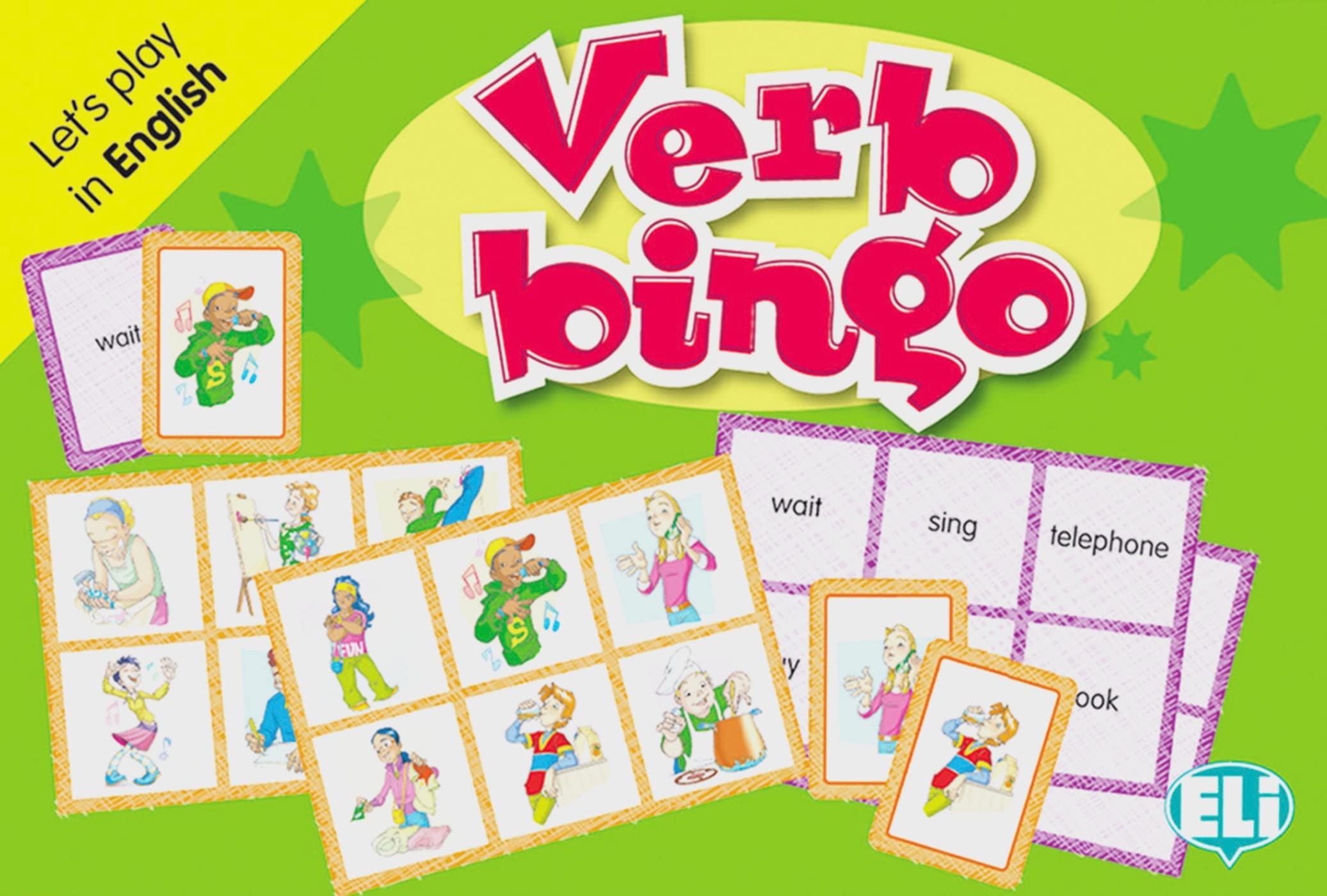 Verb bingo: Let' s play in English