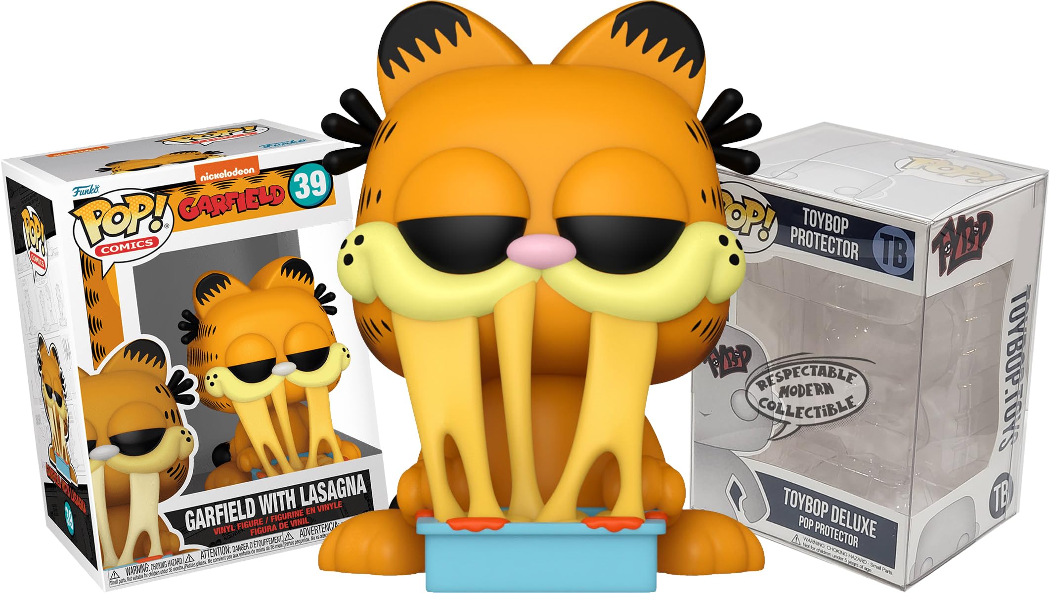 Amazon.com: Funko Garfield with Cheesy Lasagna Pan + Pop Protector