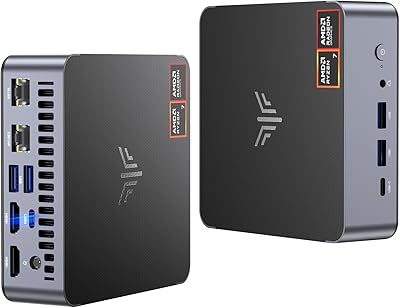 NiPoGi AM21 Mini PC АMD Ryzen 7 8745HS (8C/16T, bis zu 4,9 GHz), 16 GB DDR5 5600MHz 512 GB M.2 NVME SSD Mini Desktop Computer 𝖶-11 Pro, АMD Radeon 780M, 4K Quad-Screen-Display, 2X HDMI, DP, WiFi 6.