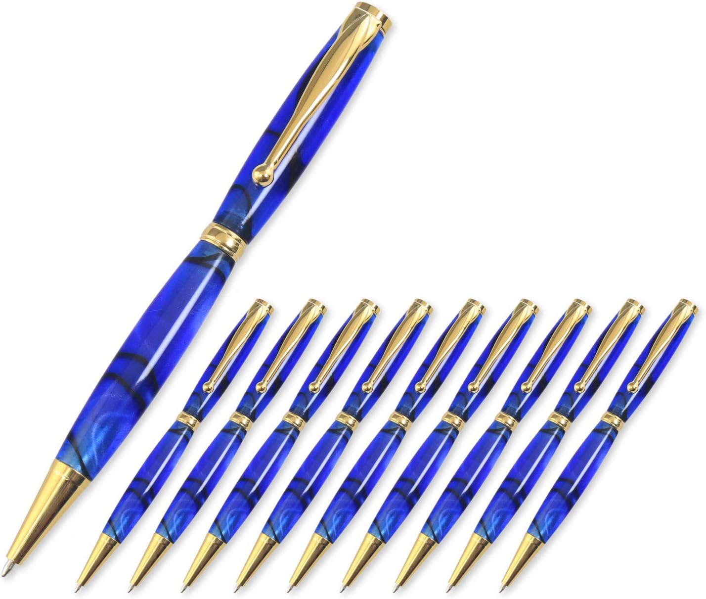 Legacy Woodturning, Fancy Pen Kit - Titanium Gold, 10 Pack