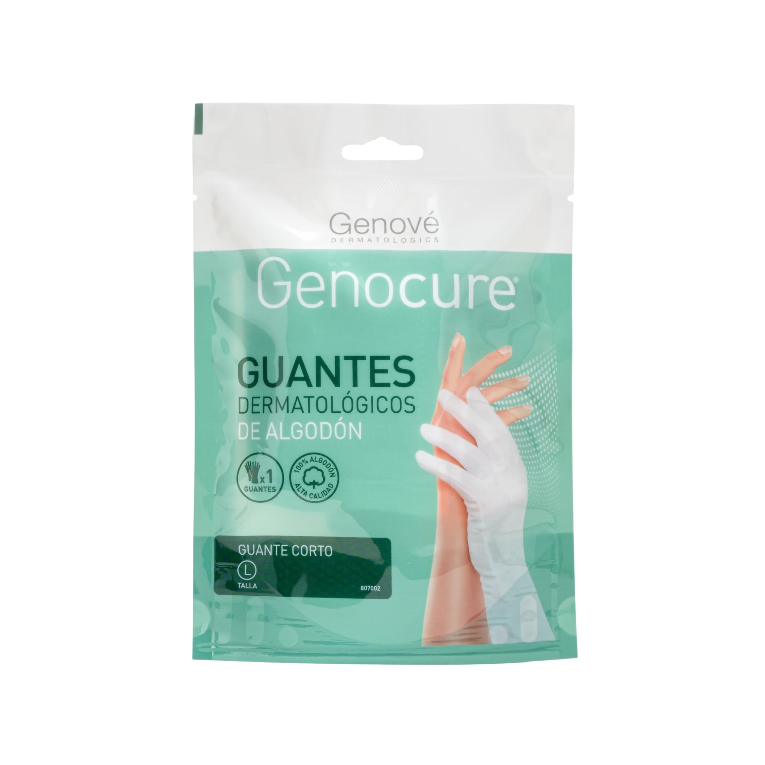 Guantes de nitrilo flocado Genocure con ligera capa de algodón para un tacto suave talla L 2