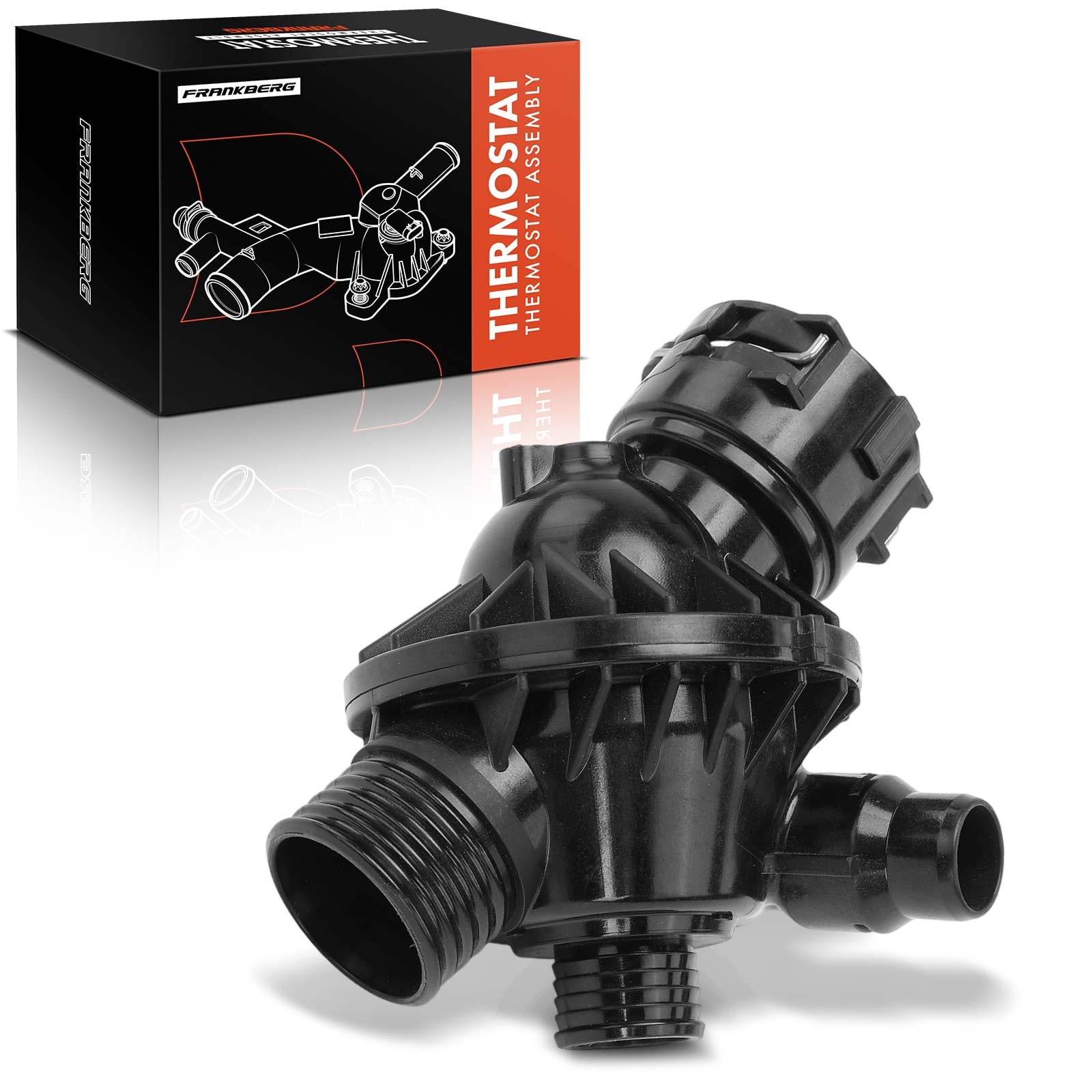 Frankberg Termostato del liquido di raffreddamento con guarnizione 103°C | V20991303; Compatibile con: 3 Gran Turismo F34, 4 Gran Coupé F36, Serie 1 F21, 2 Coupé F22 F87, 4 Cabriolet F33 F83