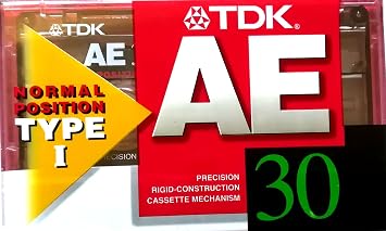 TDK AE-30F Cassette Tape AE 30 Min