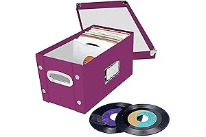 Snap-N-Store 7" 45 RPM Vinyl Record Storage Box (1 Pack)