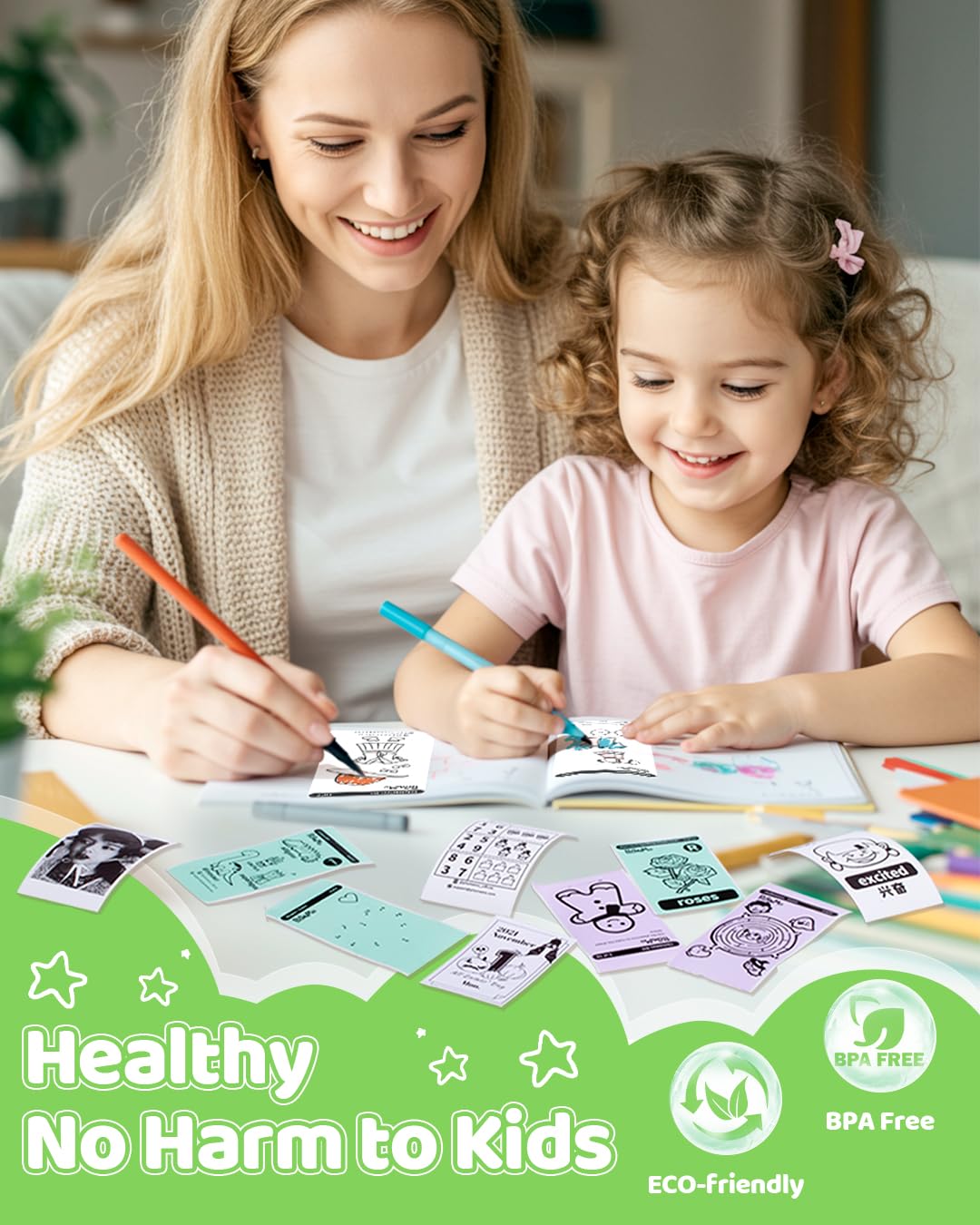 10 Roules de Papier Autocollant Compatibles avec ORGSTA S002/Memoking T02 Q02E/Lovcoyo X6 Mini Imprimante Thermique, Rouleau de Papier 2'' pour Caméras Instantanées Enfants, Multicolore, Sans BPA