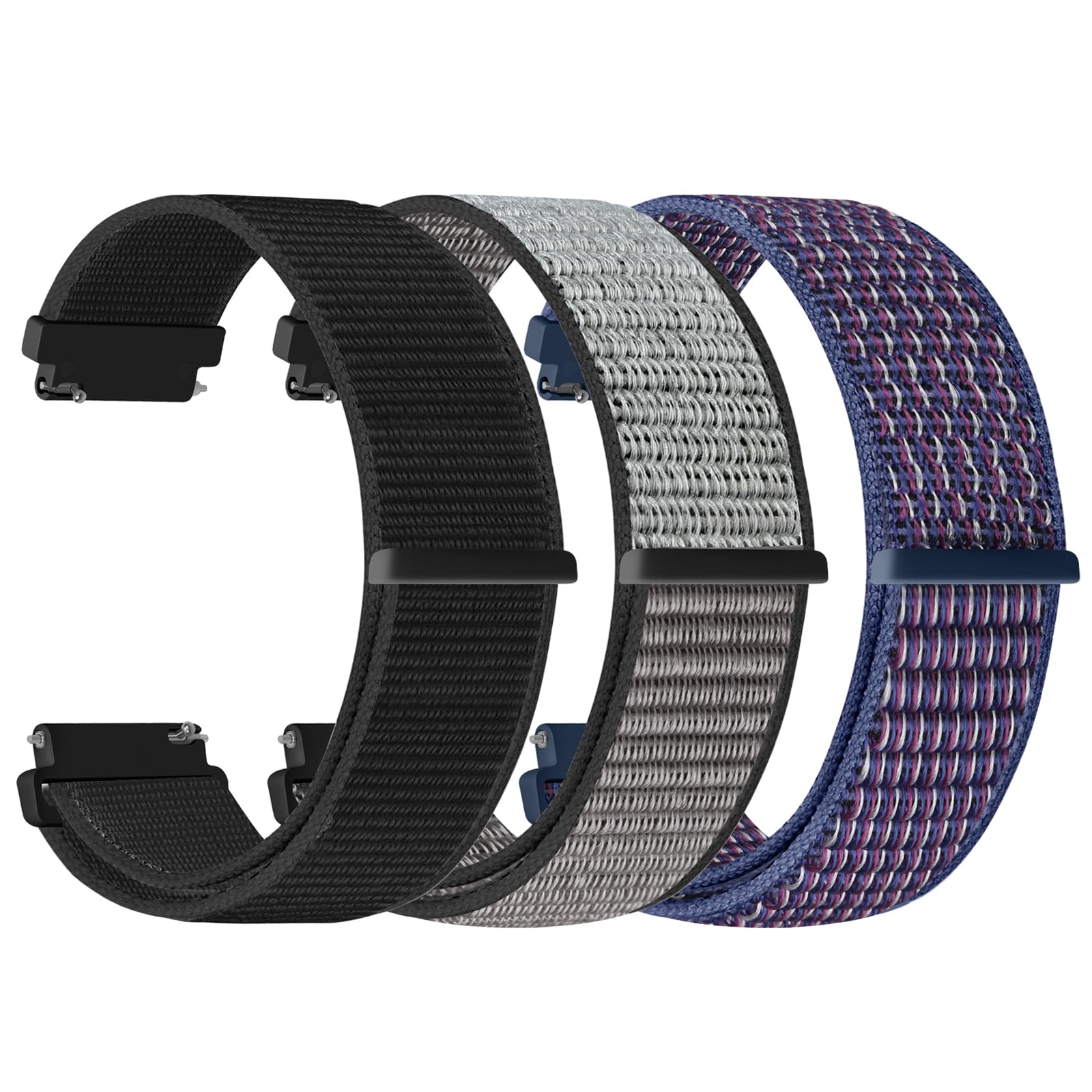 YCHDDER Fabric Nylon Uhrenarmbänder,16mm Schnellverschluss A