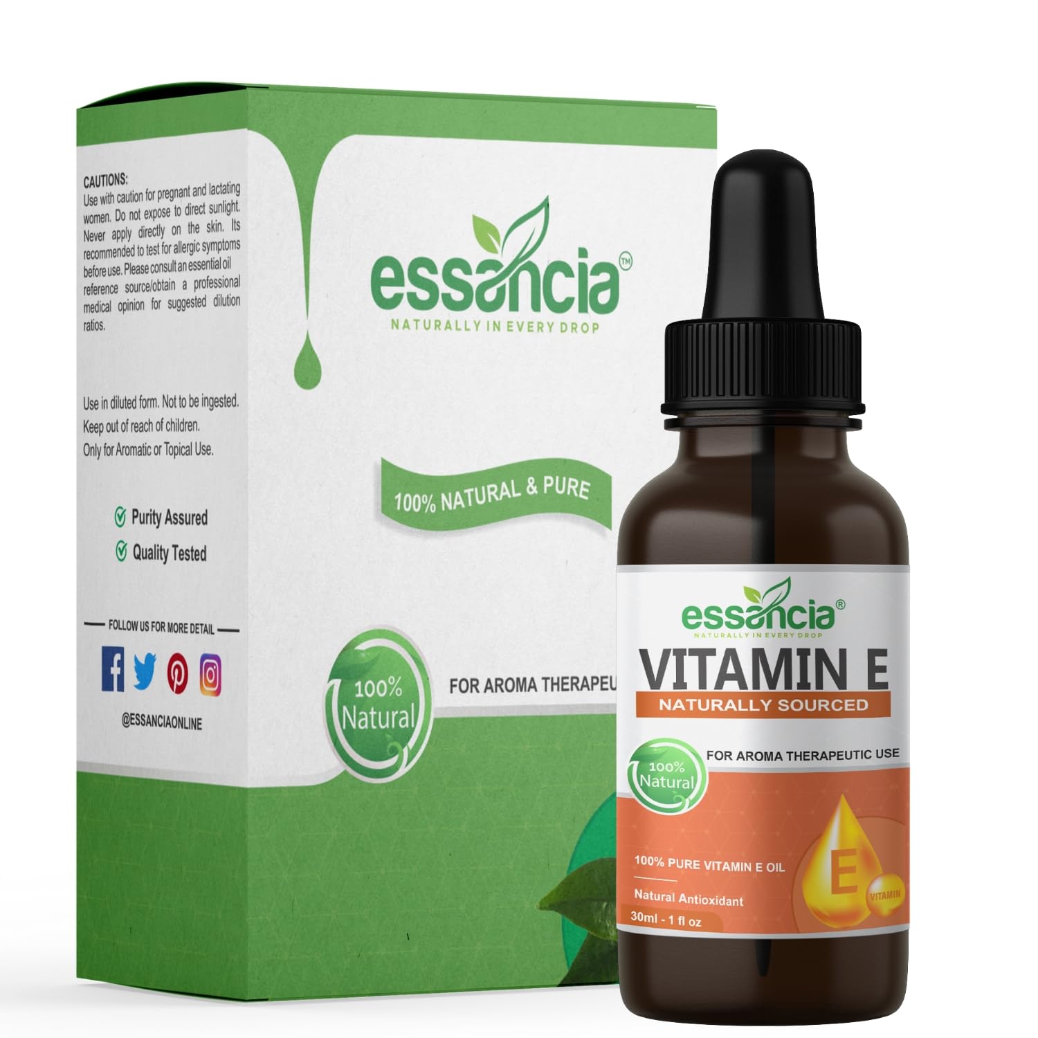 Vitamin E Oil for Skin & Hair, 100% Pure Natural Cold-Pressed, 30ml