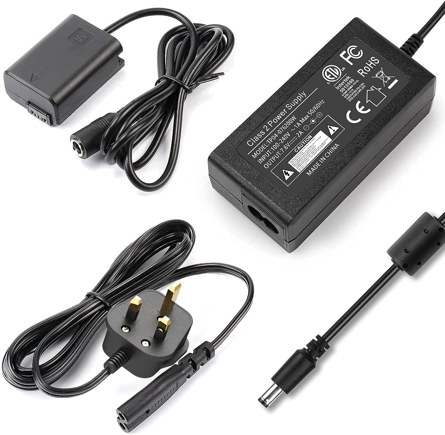 F1TP ACPW20 AC Power Supply Adapter and NP-FW50 Dummy Battery Coupler kit for Sony Alpha A6500 A6400 A6300 A6100 A6000 A5100 A5000 A7II A7SII A7RII A7 A7S A7R RX10 II III IV NE Zv- E10 Cameras