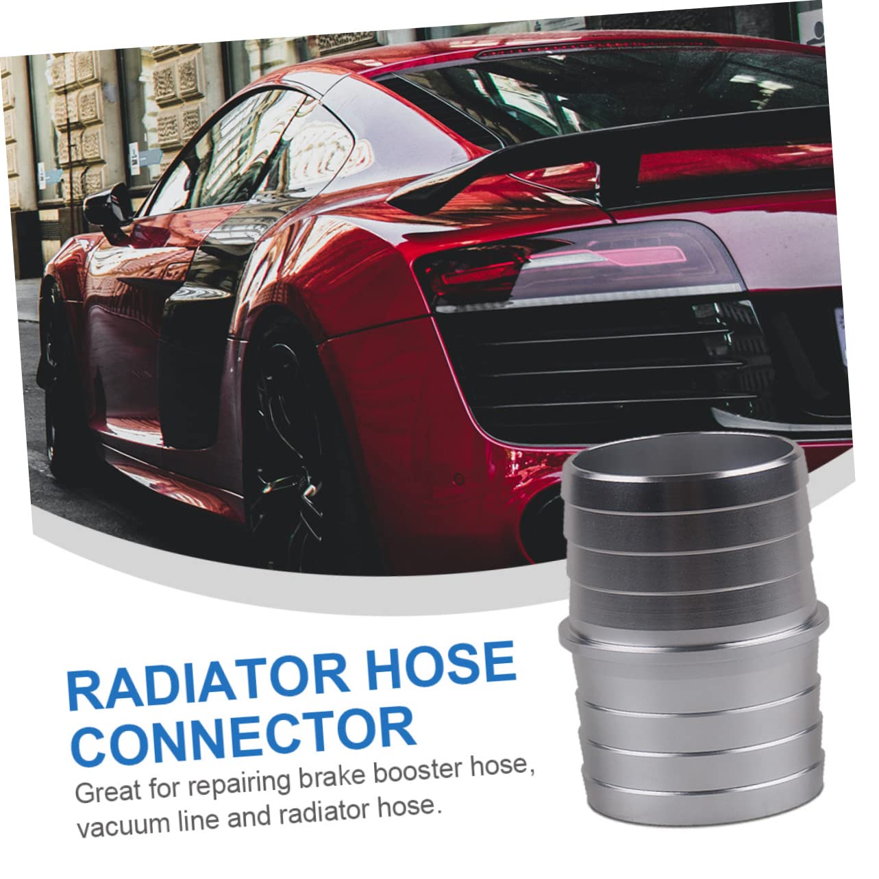 ABOOFAN 2 Pièces Adaptateur De Durite De Radiateur Universel Connecteur De Tuyau De Liquide De Refroidissement Coupleur De Tuyau D'arrosage Doiteur De Tuyau Seul Alliage D'aluminium Silver