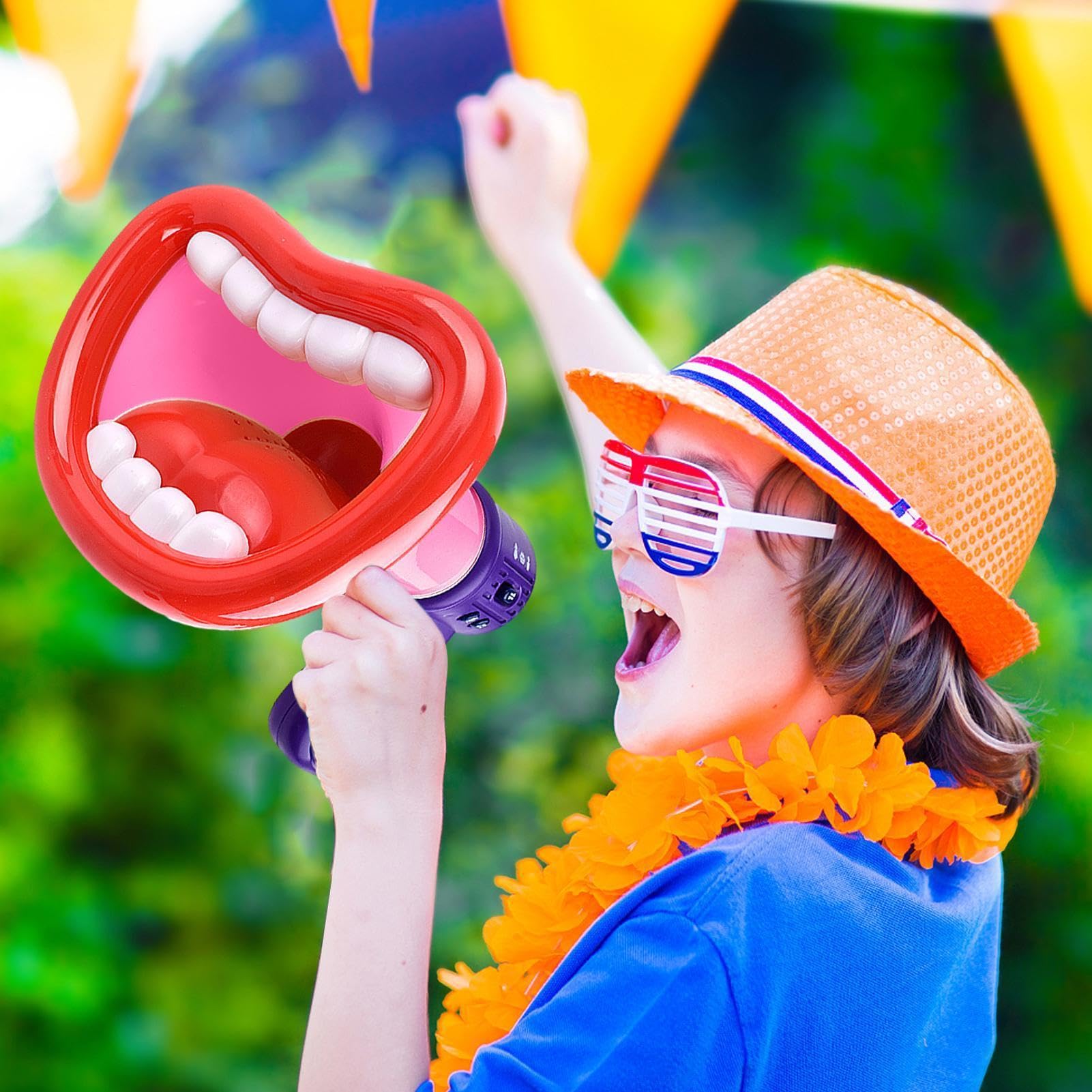 Generico Megaphone Speaker - Novelty Grand Mouth Voice Changing Amplifier, Record & Play Function | Giocattolo di megafono, Gadget per Bambini, Giocattolo Complicato per Ragazzi, Ragazze, Bambini,