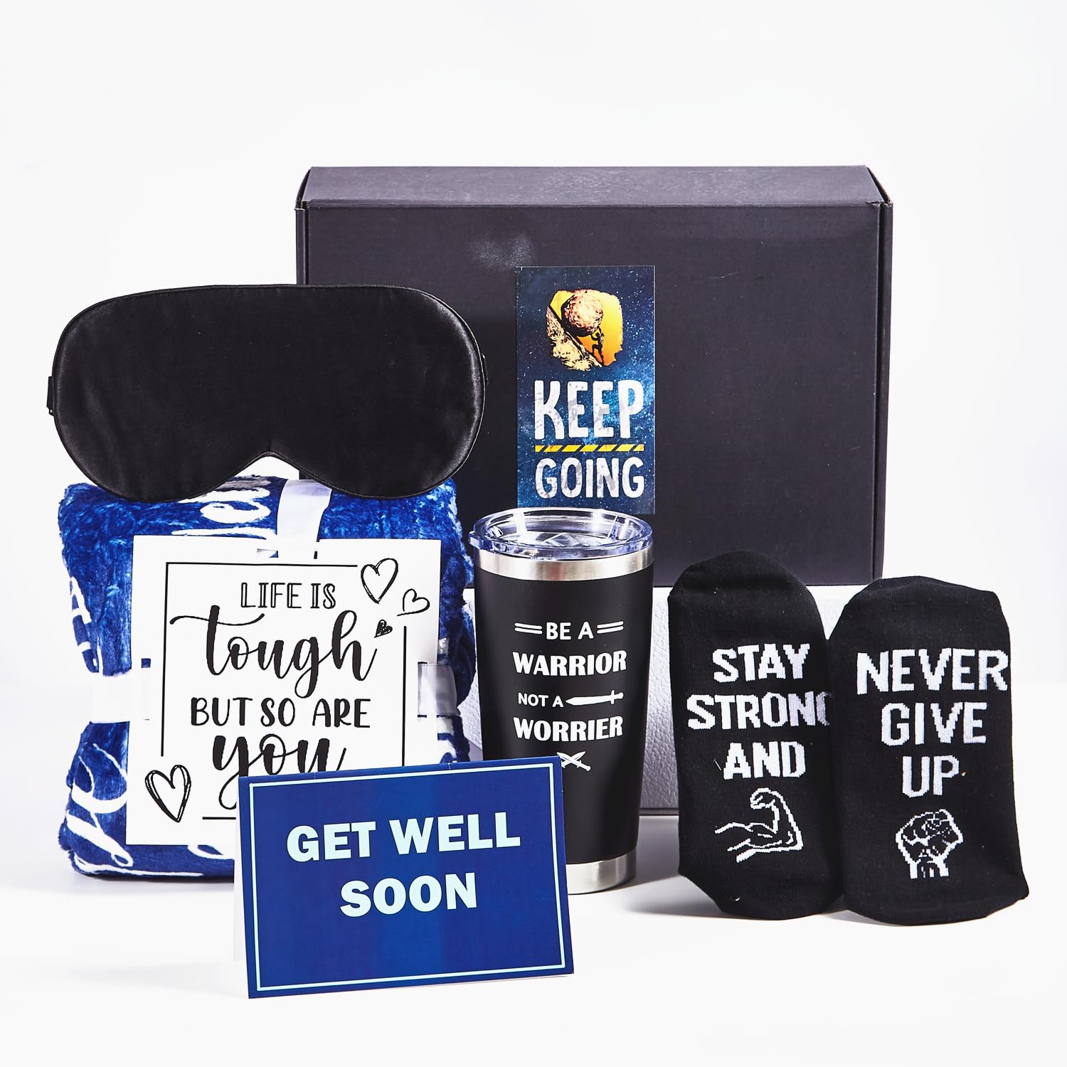 Get Well Soon Gifts Basket for Men, Chemo Care Package for Sick Friends, Thinking of You Feel Better Gifts After Surgery Cancer Chemo Box for Men