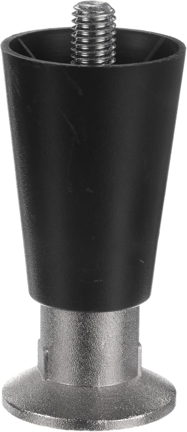 Component Hardware 4" H Black Thermoplastic Appliance Leg with Adjustable Flanged Toe