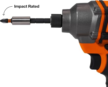 Klein Tools 32308 Multi-bit Stubby Screwdriver, Impact Rated 8-in-1 Adjustable Magnetic Tool with Phillips, Slotted, Square and Nut Driver