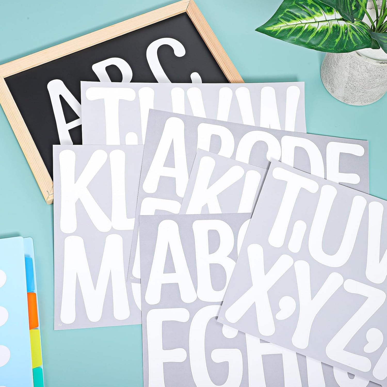 Operitacx 30sheets Large Alphabet Stickers Stickers for Mailbox Bulletin Board and Poster Board Self-Adhesive Letter for Classroom and Home Decor
