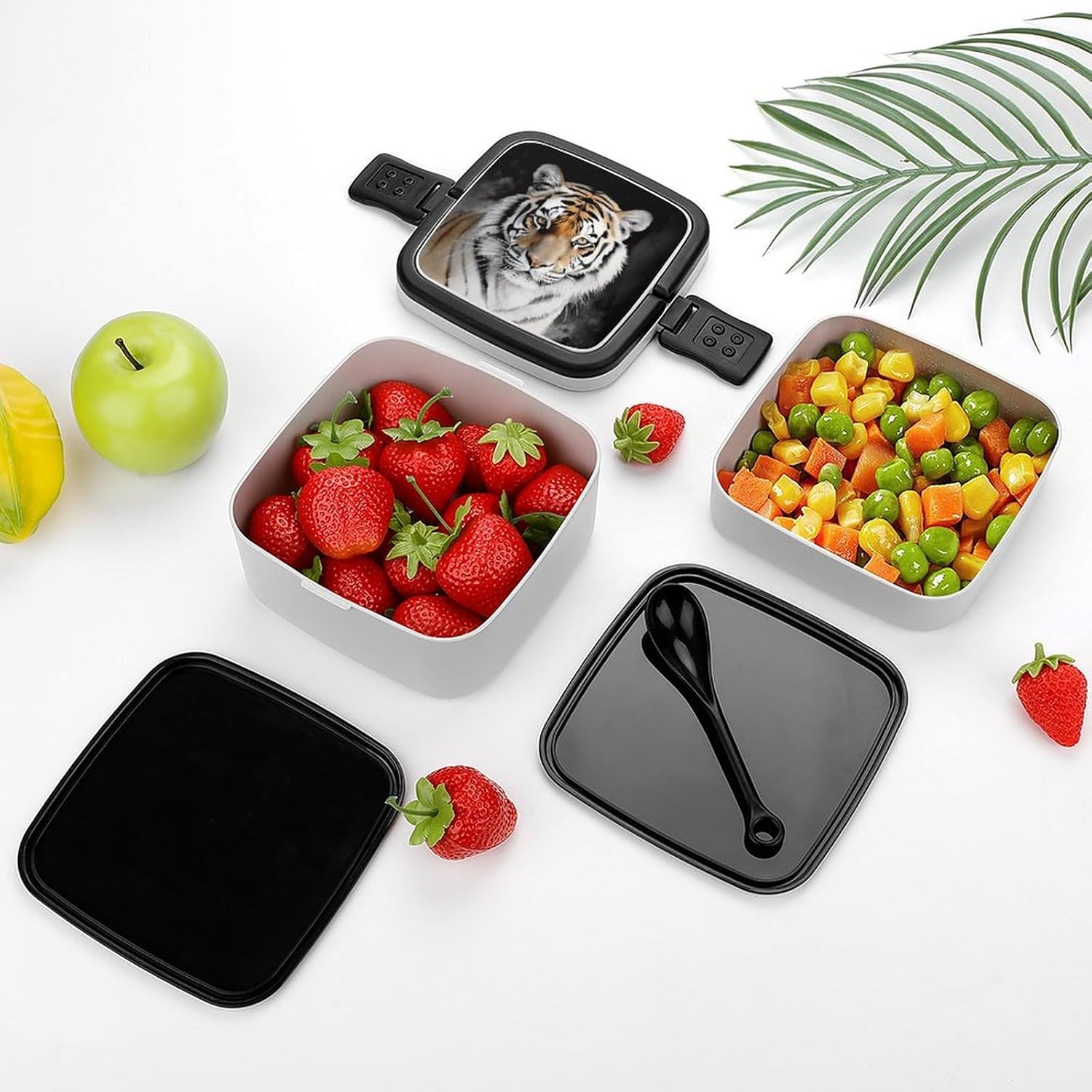 Adults Lunch Box Adult Bento Box Stackable Bento Box BPA-Free A Tiger Lunch Box Food Container Ideal for Meal Prep, Work, And On The Go