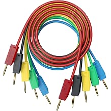 Flexible 2mm Test Cord Wire with Gold Plate Banana Connector PVC Cable Optimized for Precisions Measurement Devices Gold Plate Test Probes