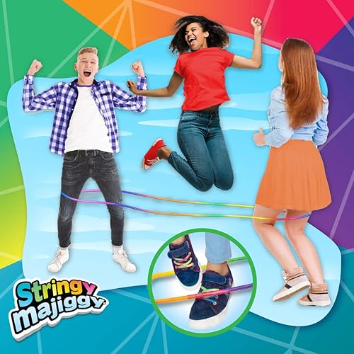 Miniatura 6 de Cuerda de saltar china elástica (12 cuerdas de saltar) Cuerda de saltar elástica colorida para niños. Recuerdo de fiesta para niños y niñas. Equipo