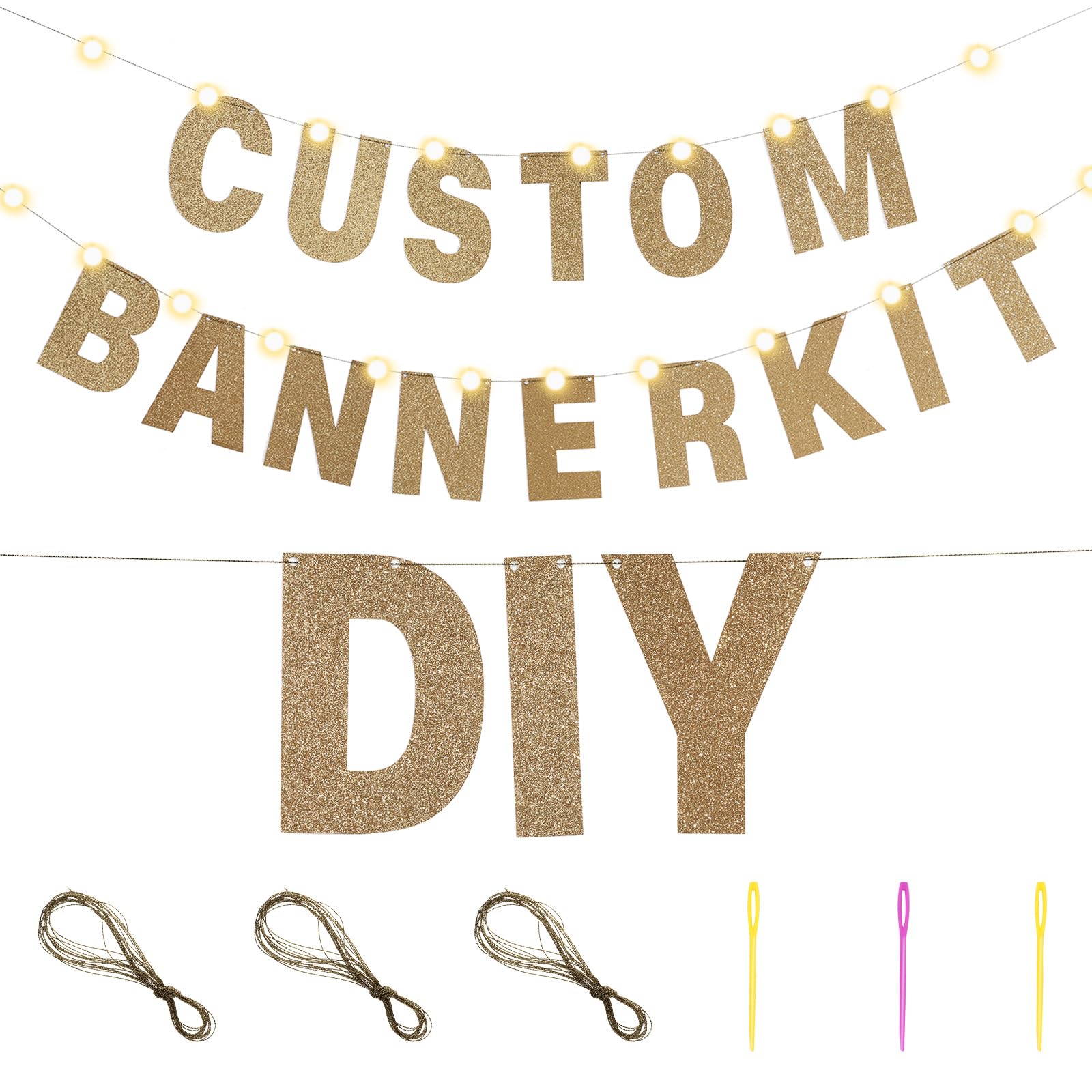 Lot De 107 Bannières Lettres Et Chiffres – Décoration Personnalisable Pour Anniversaire, Noël, Fête | Or Rose, Alphanumérique | Pour Créer Vos Messages Sur Mesure