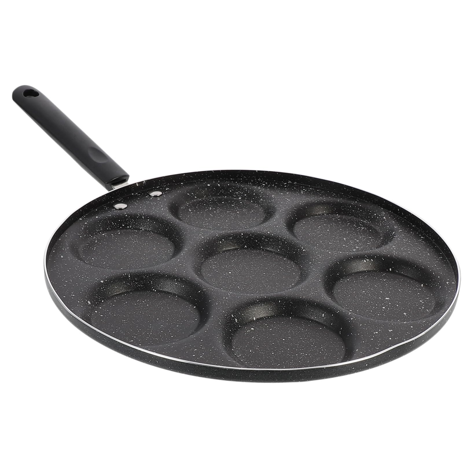 Sartén para Tortillas Antiadherente de Hierro Negra, 7 Compartimentos