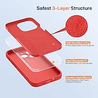 Vista 765 de Miracase Funda diseñada para iPhone 13 Pro Max con protector de pantalla, [forro de microfibra suave antiarañazos], funda protectora de silicona