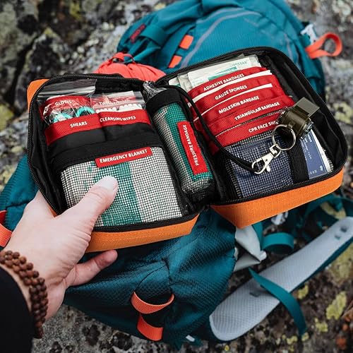Miniatura 6 de Adventure 5.0 Kit de primeros auxilios, carcasa repelente al agua, kit de primeros auxilios para camping, senderismo, deportes al aire libre,