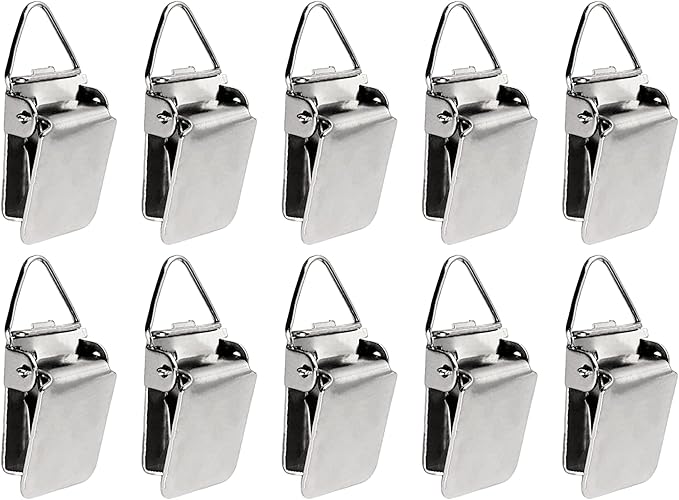 Wise Linkers Hanging Clips Pack of 10 Triangle Back Medium Power for Tapestry Small Rugs,Towel, Shawl and Paintings (Silver)
