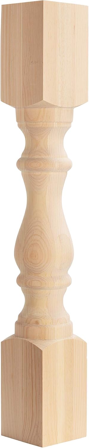 CAROLINA LEG CO. Chunky Monastery Pine Island Leg - Unfinished - Single Leg - Handcrafted in The USA - Dimensions: 5" x 34.5"
