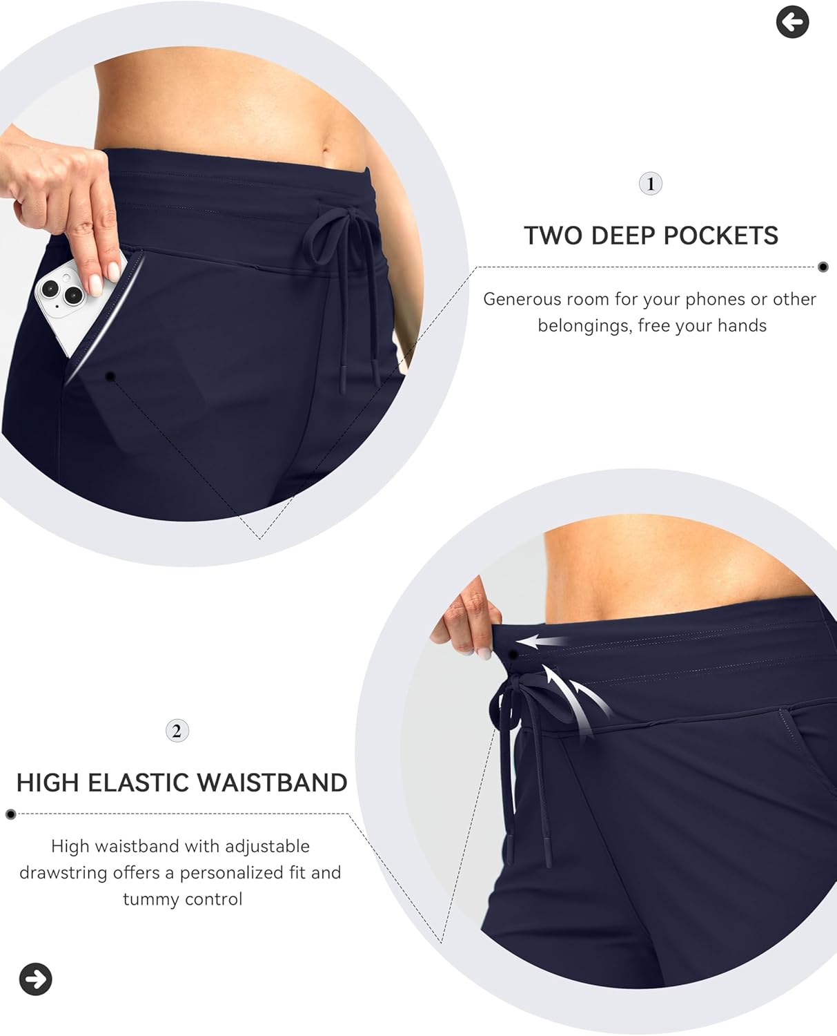 G Gradual Women's 7" High Waisted Swim Board Shorts with Pockets Quick Dry Beach Swimming Shorts for Women with Liner - Image 4
