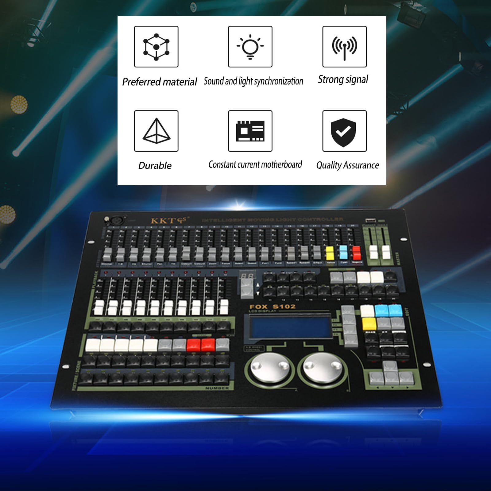Kontroler, kontroler oświetlenia dla DJ-ów, profesjonalne miksery do sterowania oświetleniem scenicznym, panel kontrolera konsoli oświetlenia scenicznego, programowanie oświetlenia Trasy koncertowe