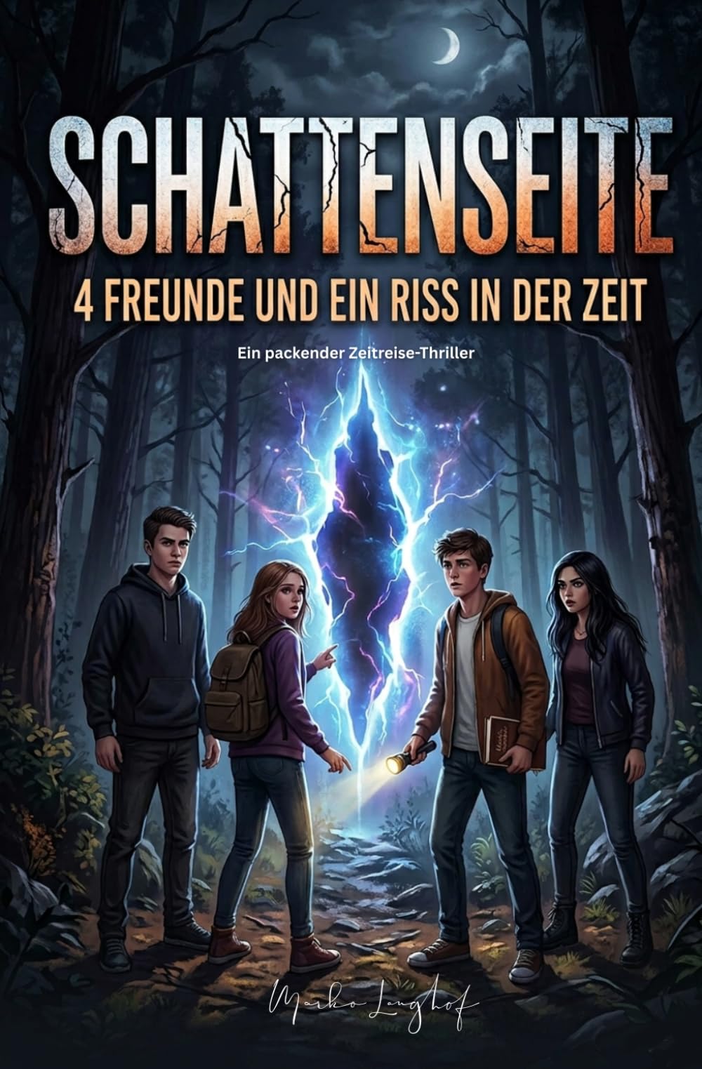 Schattenseite - 4 Freunde und ein Riss in der Zeit: Ein packender Zeitreise-Thriller über Freundschaft, dunkle Geheimnisse und einen Wettlauf gegen die Ewigkeit (Die Schattenseite-Reihe)