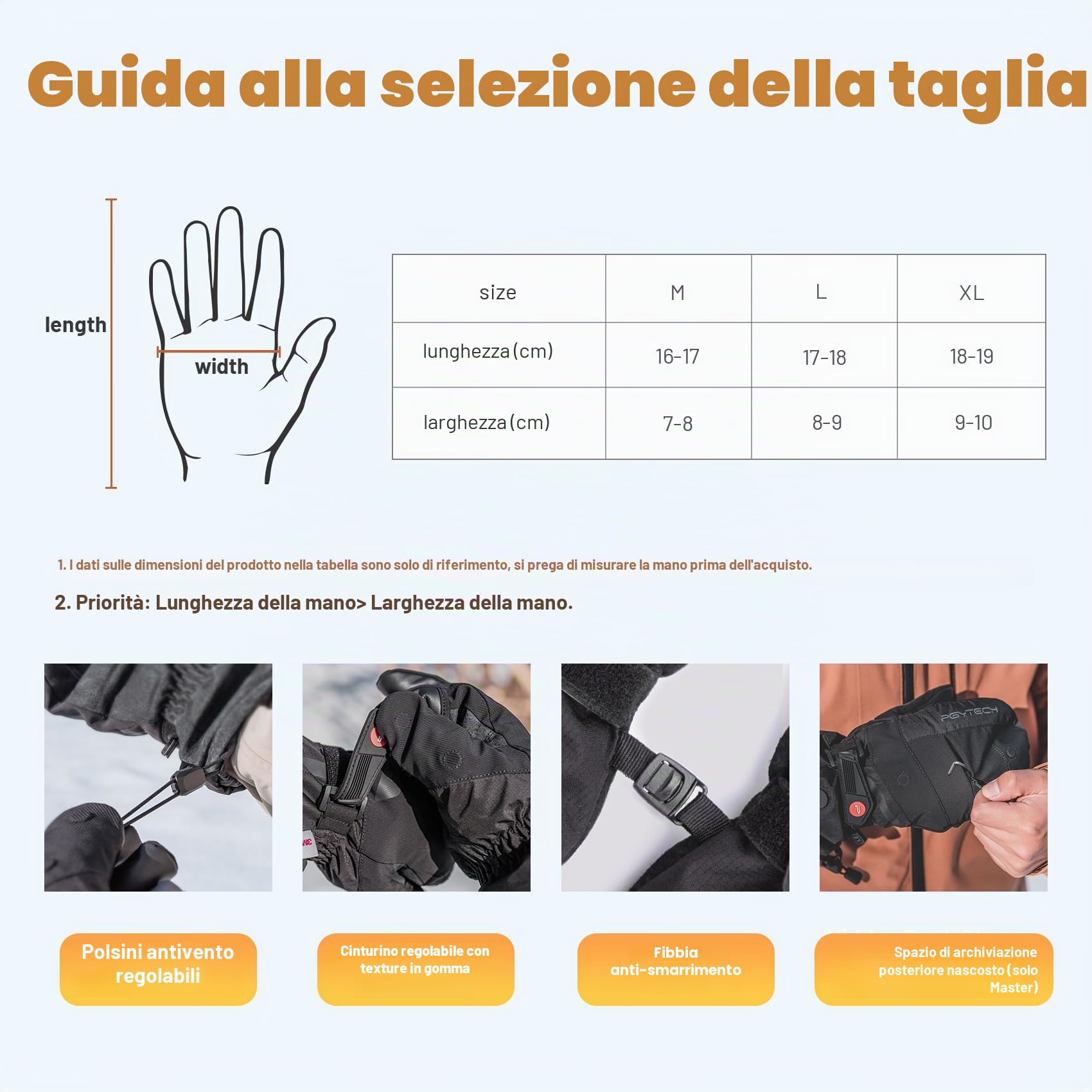 PGYTECH Guanti da fotografia per fotografi professionisti, invernali, riscaldati e non riscaldati