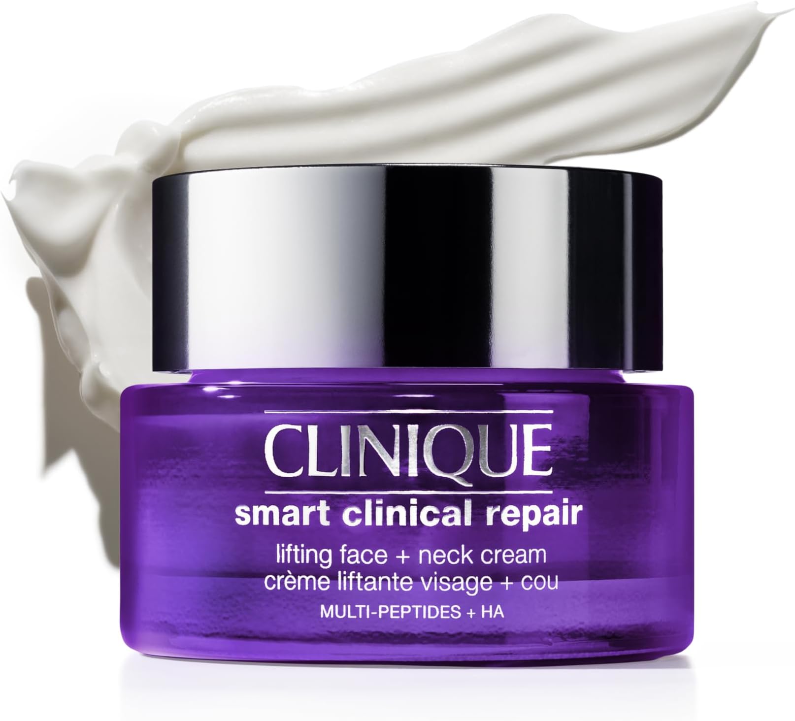 Clinique Smart Clinical Repair Anti Aging Lifting Face + Neck Cream with Peptides + Hyaluronic Acid For All Skin Types | Hydrating