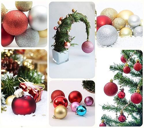 Miniatura 5 de Bolas de adorno para Navidad - 24 bolas inastillables para colgar en el árbol de Navidad y decorar en las fiestas bolas navideñas esmeriladas, mate
