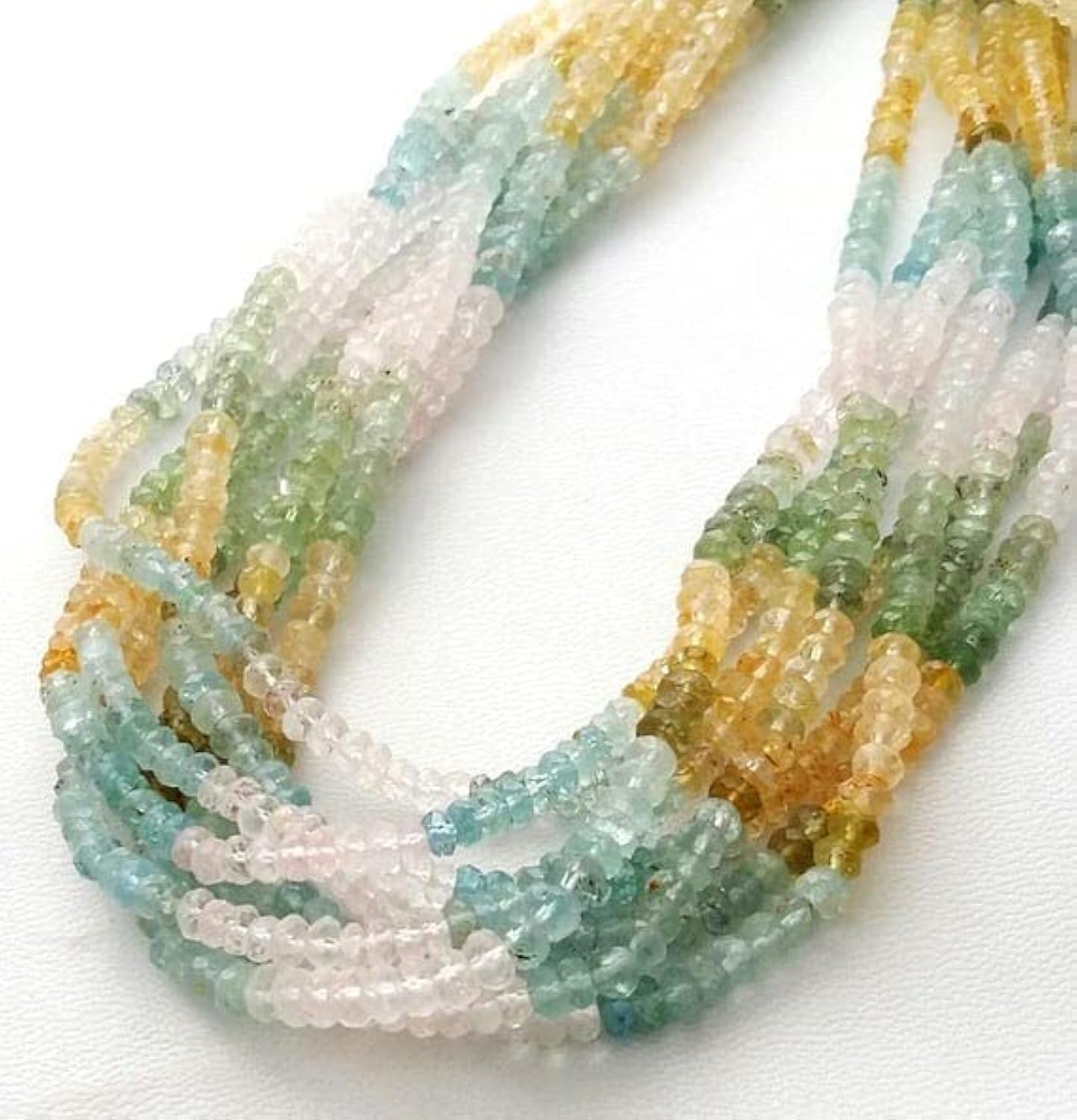 Perles en aigue-marine facettées pour créer un collier d'été élégant fait main LKBEADS