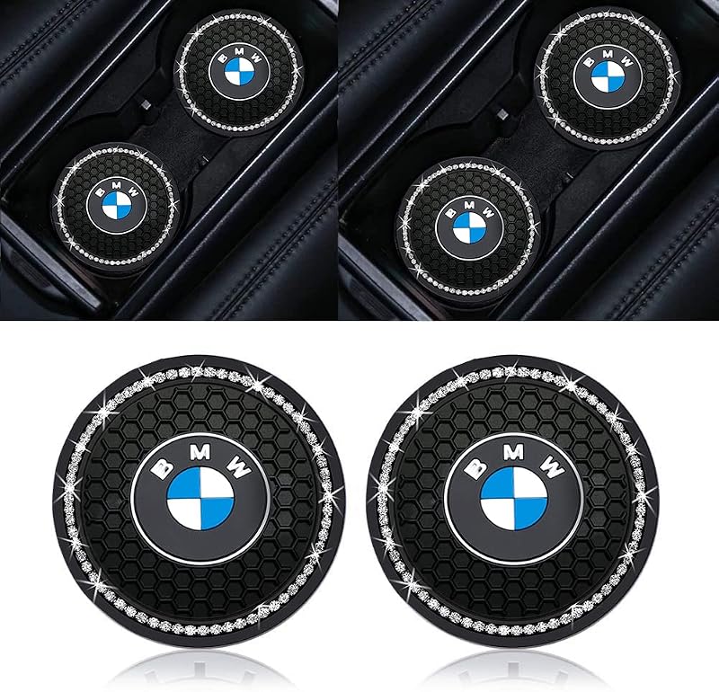 Coaster Redondo de Silicone para Porta-Copos Automotivo YUNHECHUHAI Preto, 2 Unidades