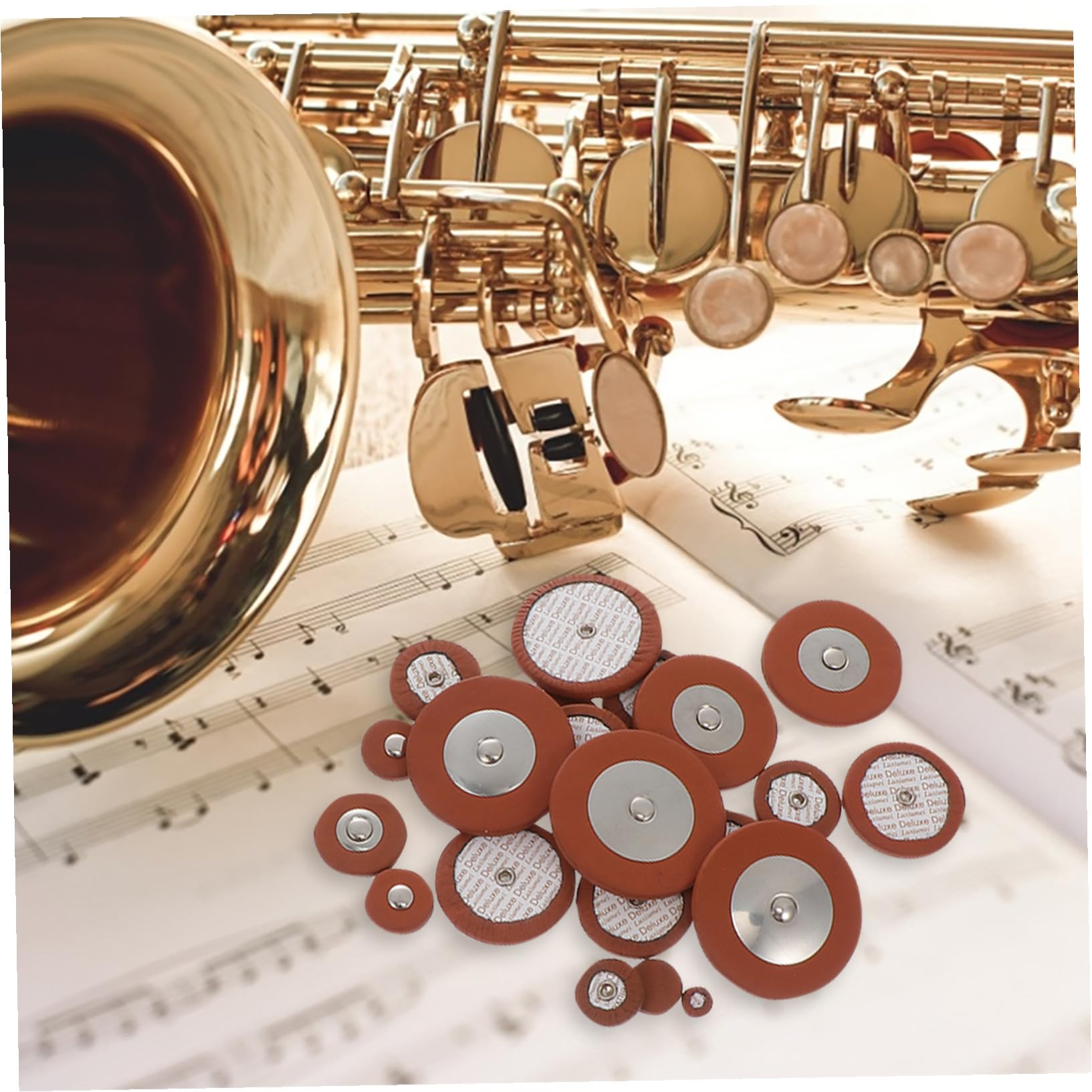 Altsaxophon Reparaturwerkzeugset, 1 Satz Selbstgemacht Werkzeug für Musiker | Metall und Schafleder, Ersatzteile für Wartung und Beschädigte Elemente, für Blasinstrumenten Enthusiasten Zufällige Farbe