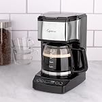 Capresso 426.05 5-Cup Drip Mini Coffeemaker, Black/Silver