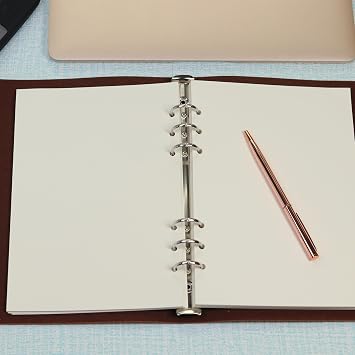 A5 Blank Refill Paper, Loose Leaf Paper 6 Hole Notebook Refills
