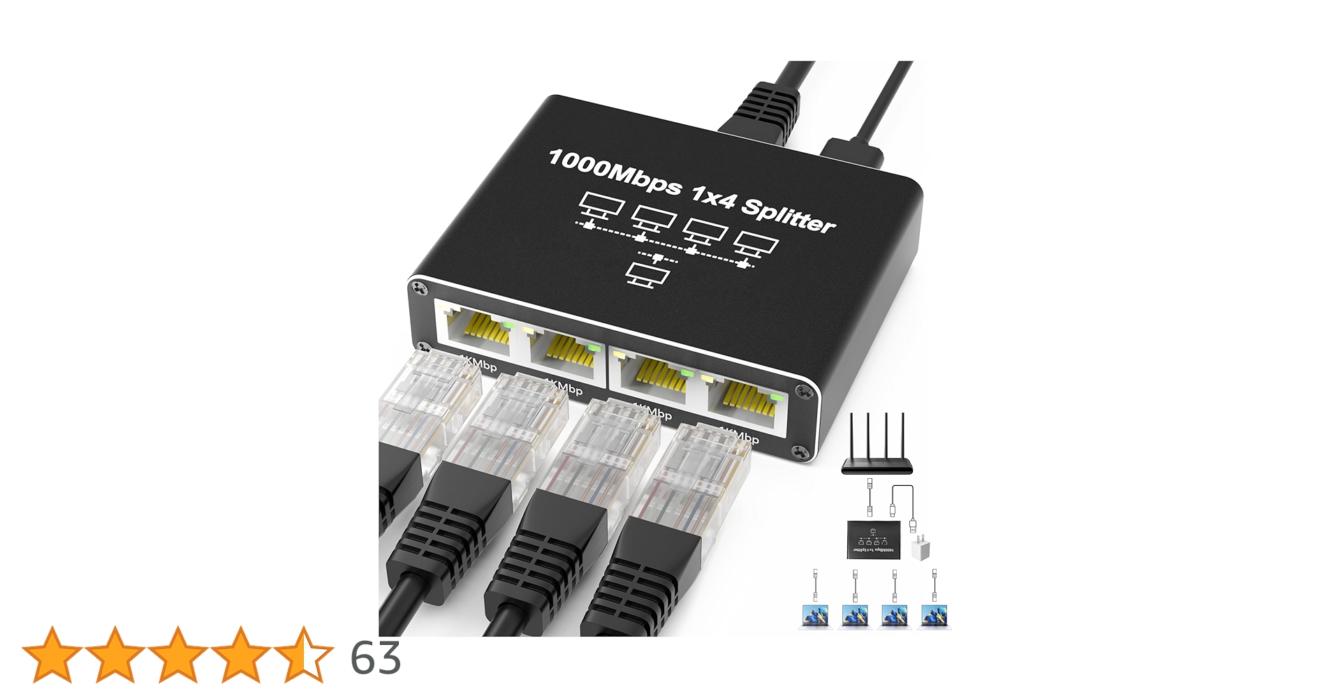 Amazon.co.jp: Lan ハブ Lan 分配器 RJ45 Lanケーブル 分岐