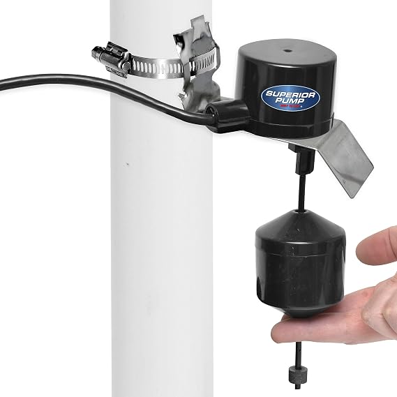 Superior Pump 92010 Vertical Float Switch , Black