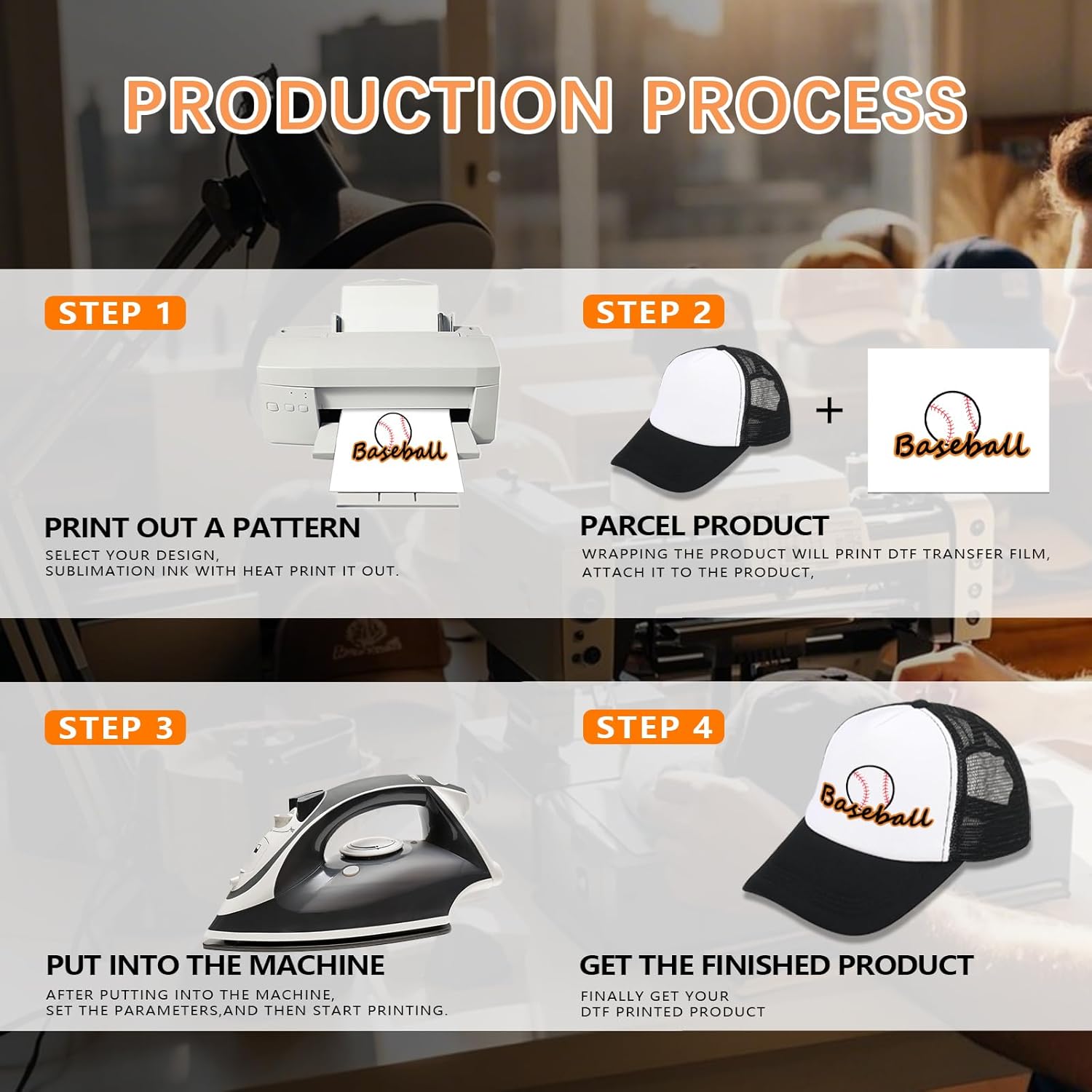 OKBA 5 Pack Sublimation Blank Baseball Cap Adjustable Hat Polyester Mesh Trucker Hats for Men and Women - Image 6