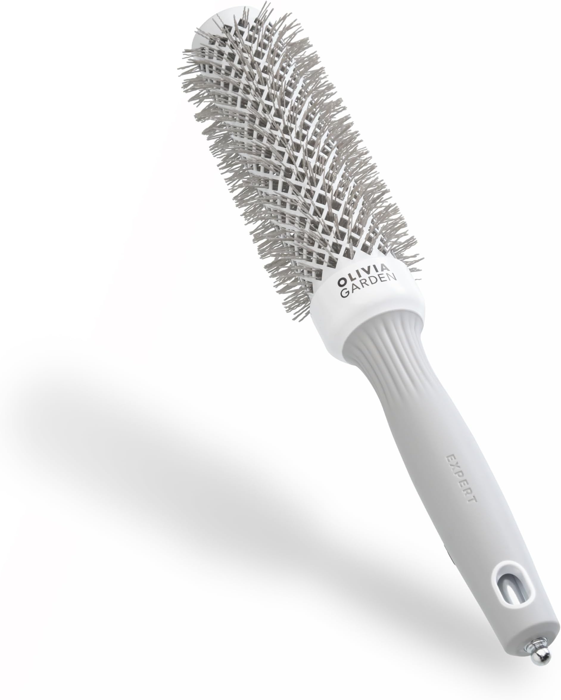 Expert Blowout Speed – White & Grey - 35 - Ceramic Coated Round Brush with Extra Long Barrel for 25% Faster Blowouts