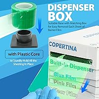 Vista 14 de 1 rollo (1200 hojas) película de barrera dental 4x6 por Vastmed Cinta de barrera de película de barrera para tatuaje médico dental - azul