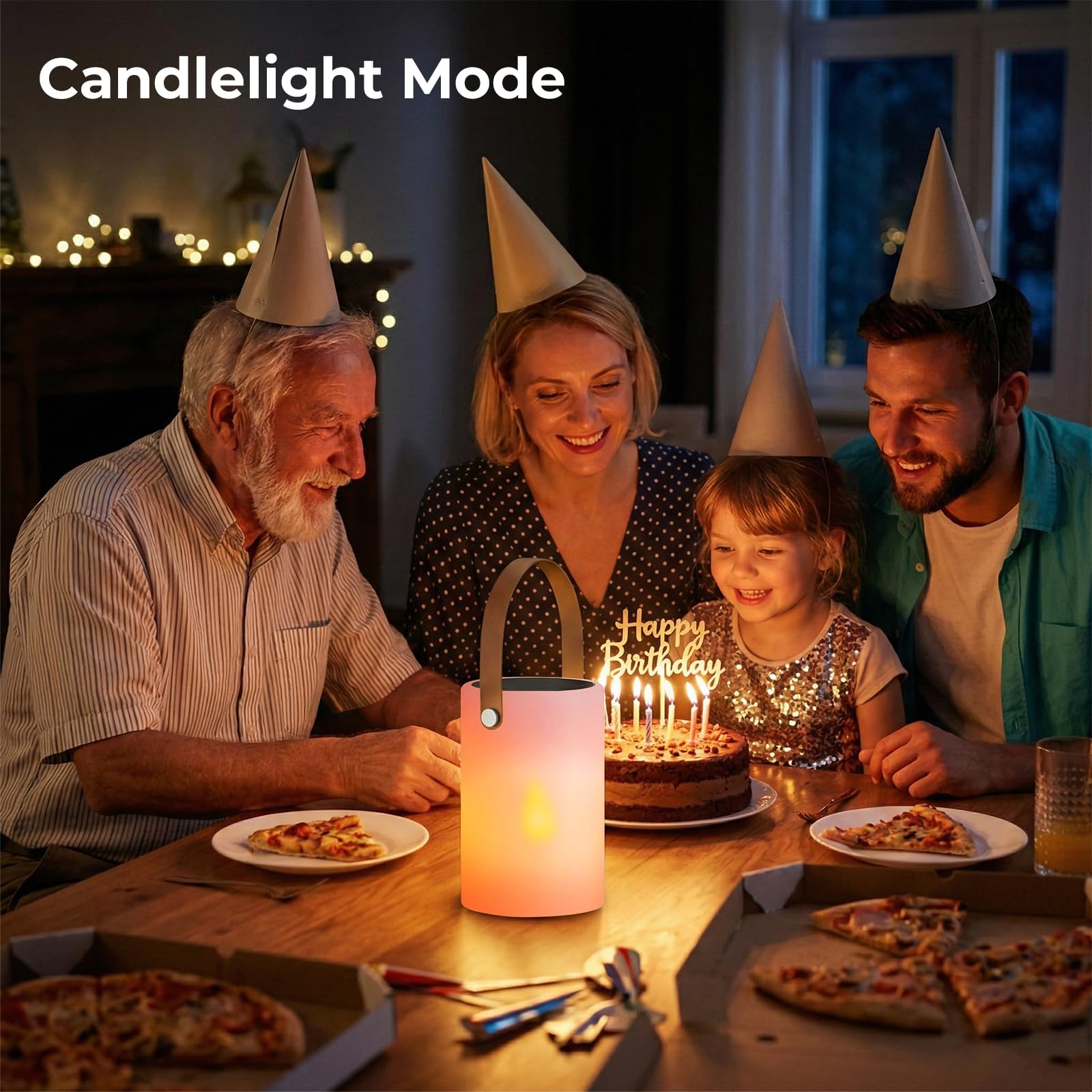 Gewiny Solar-Tischlampe, Outdoor-Solarlaternen, Outdoor-Lampen für Terrasse, wasserdicht, wiederaufladbare Laterne mit Lichtsensor, dimmbar, warmweiß und RGB-tragbare kabellose LED-Leuchten für Garten