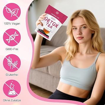 Detox Tea - 28 Days Herbal Tea, Natural Wellness, Gentle Cleanse & Metabolism&Healthy Weight Support, Digestive Health, Belly Fat Burner Reduce Bloating for Body Health, for Women & Men