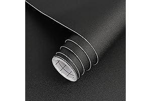 17"x120" Peel and Stick Black Vinyl Cabinet Wrap