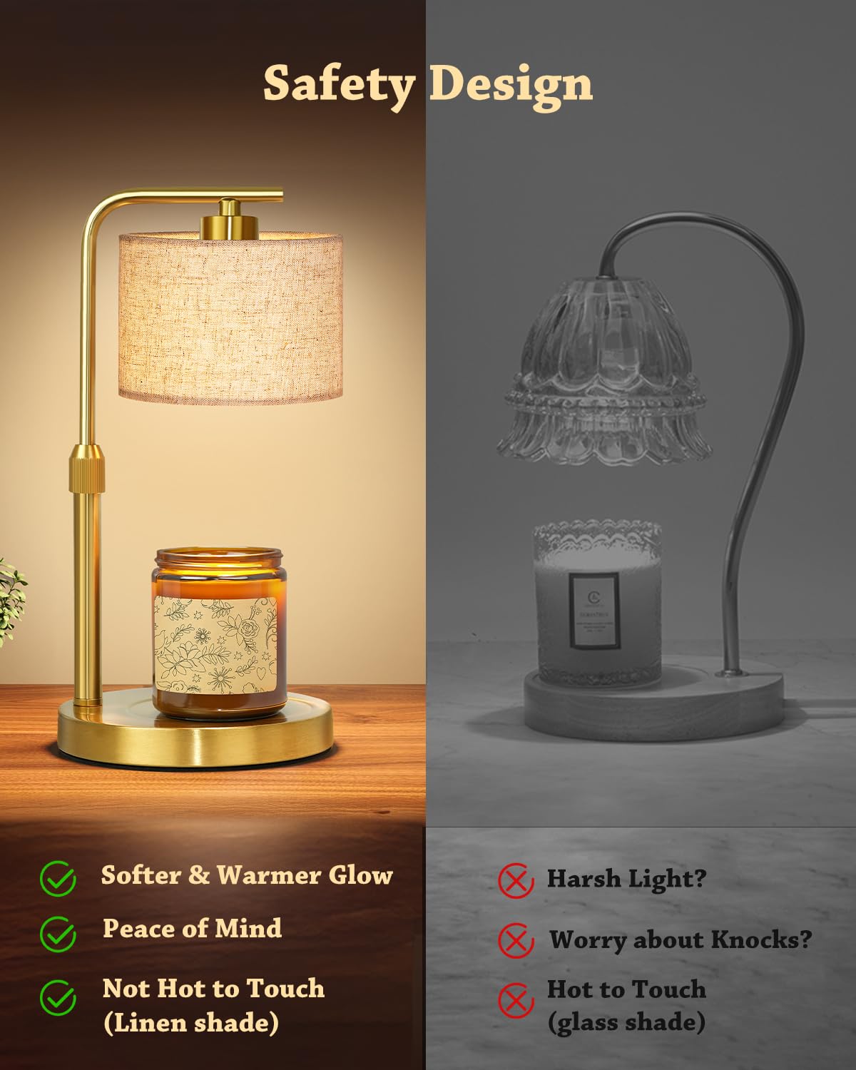 Podgrzewacz do świec z timerem, regulacja wysokości, podgrzewacz wosku, lampa do świec w słoikach z 2 żarówkami, prezent na ocieplenie domu, dekoracja pokoju, prezenty urodzinowe dla kobiet, mamy