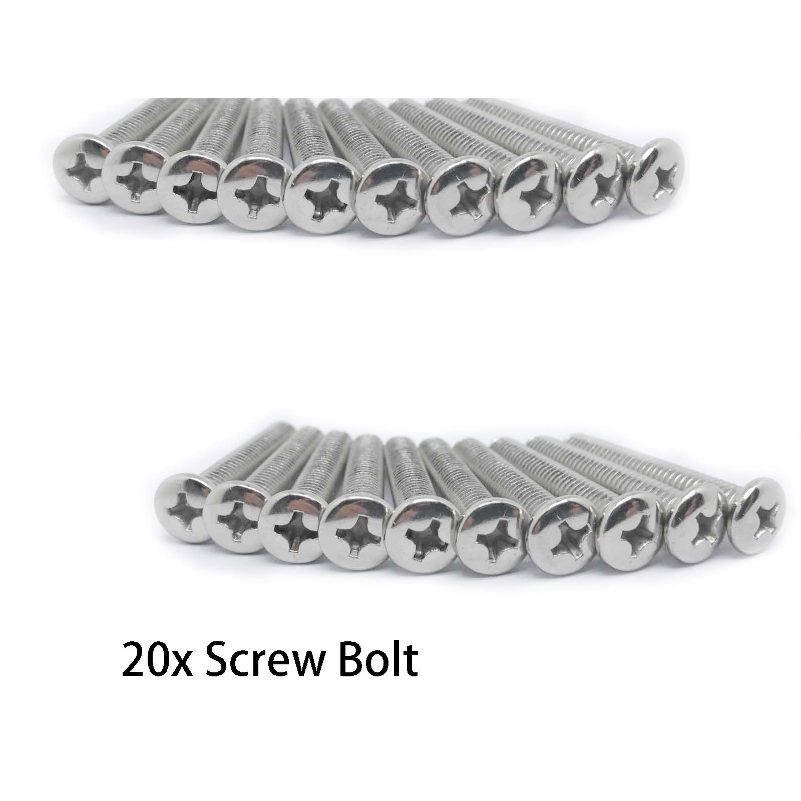 20 Sets Screw Bolts Wing Nut Kit 304 Stainless Steel Mounting - View #11